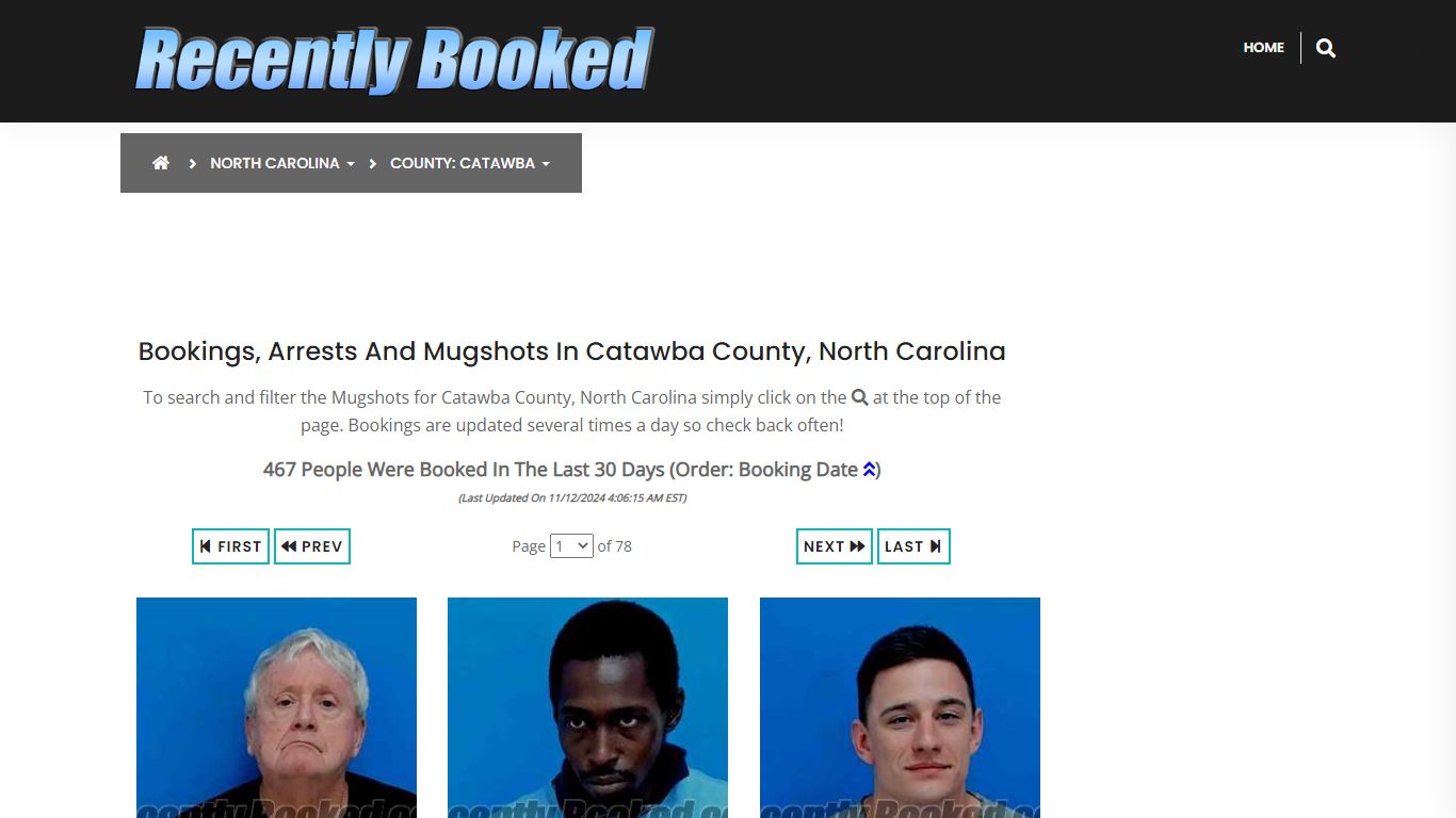 Bookings, Arrests and Mugshots in Catawba County, North Carolina