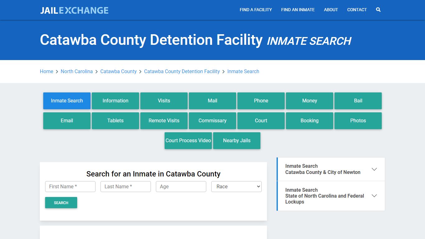 Catawba County Detention Facility Inmate Search - Jail Exchange