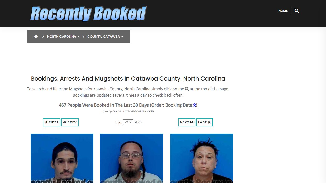 Bookings, Arrests and Mugshots in catawba County, North Carolina